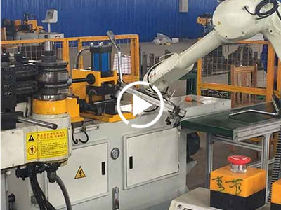Rober Feeding+Tube Bending+cutting+punching+ chamfering +End Forming function Procuction Line
