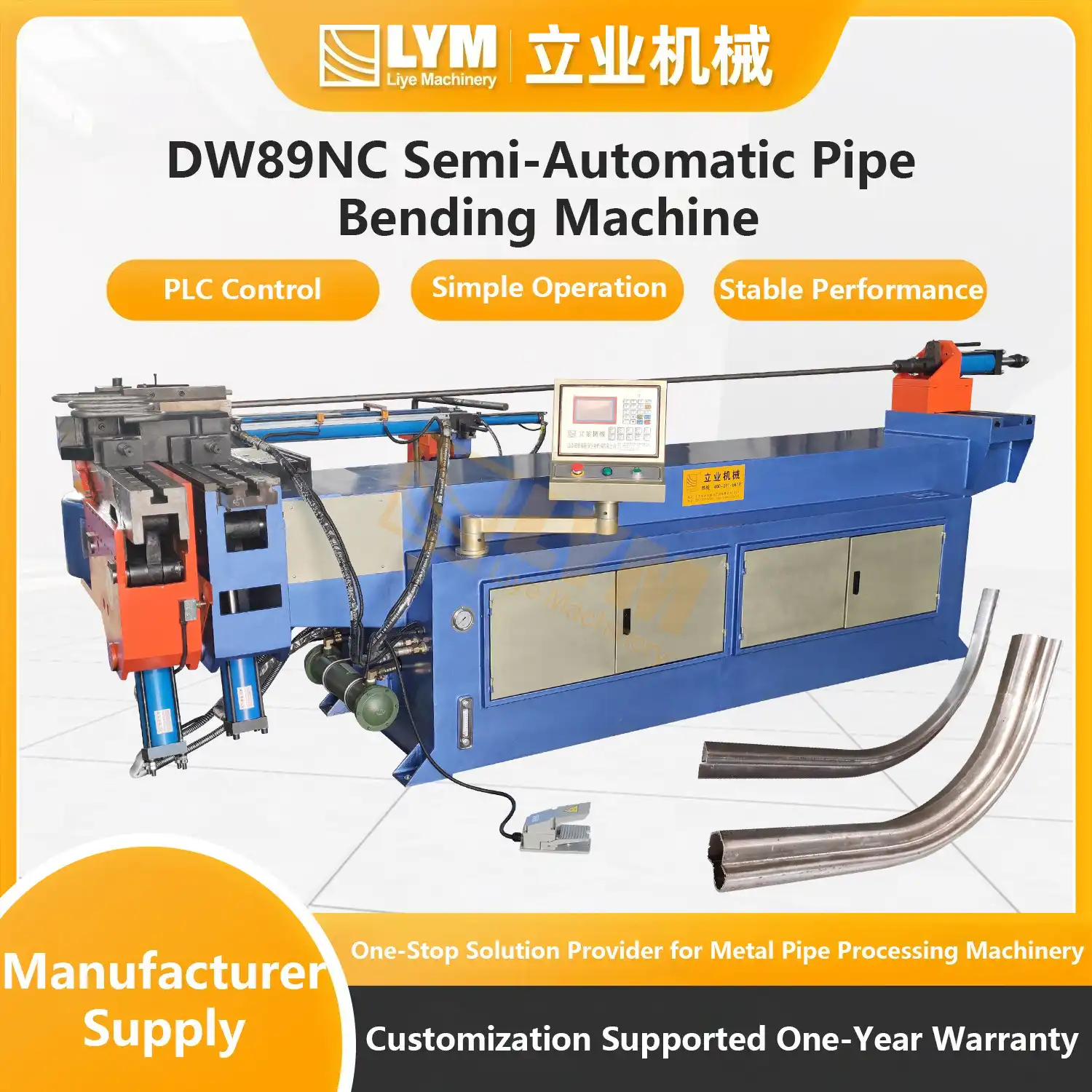 DW89NC Semi-Automatic Pipe Bending Machine